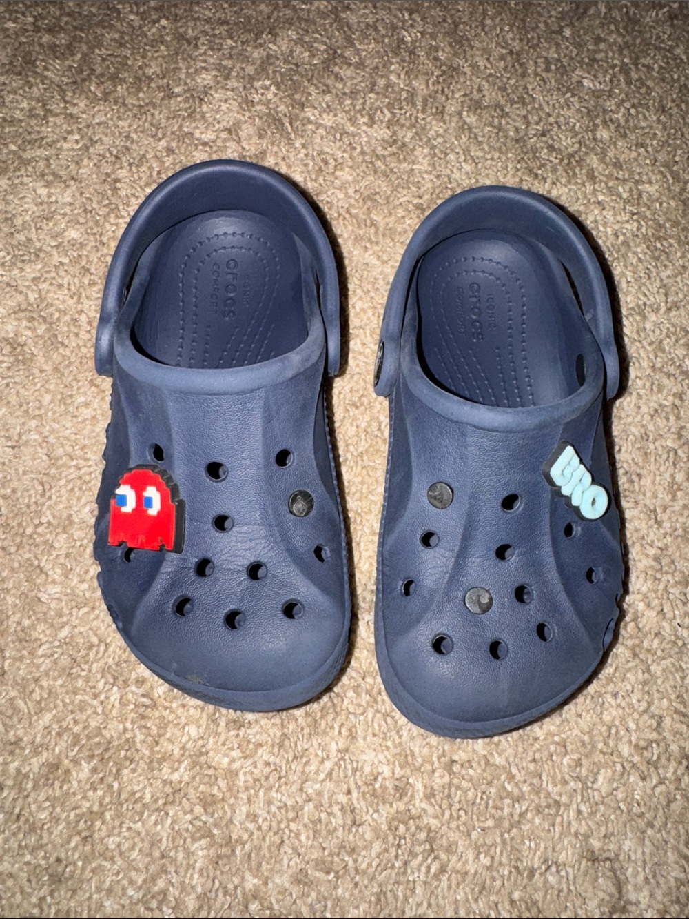 CROCS Kids Navy Blue Classic Clogs
